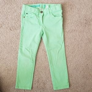 Mint green toothpick jeans